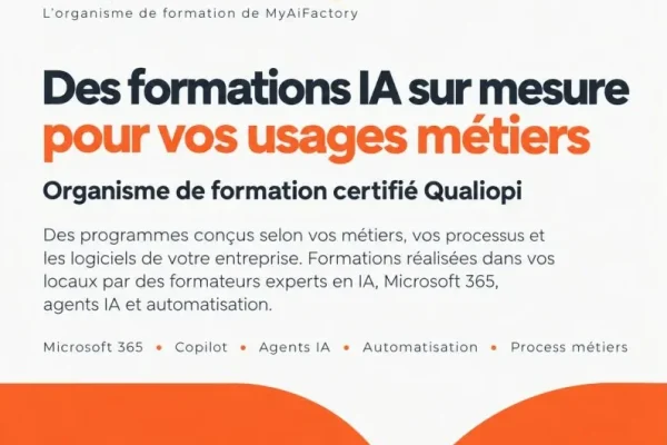 Formation IA sur mesure construite à partir des métiers de l’entreprise