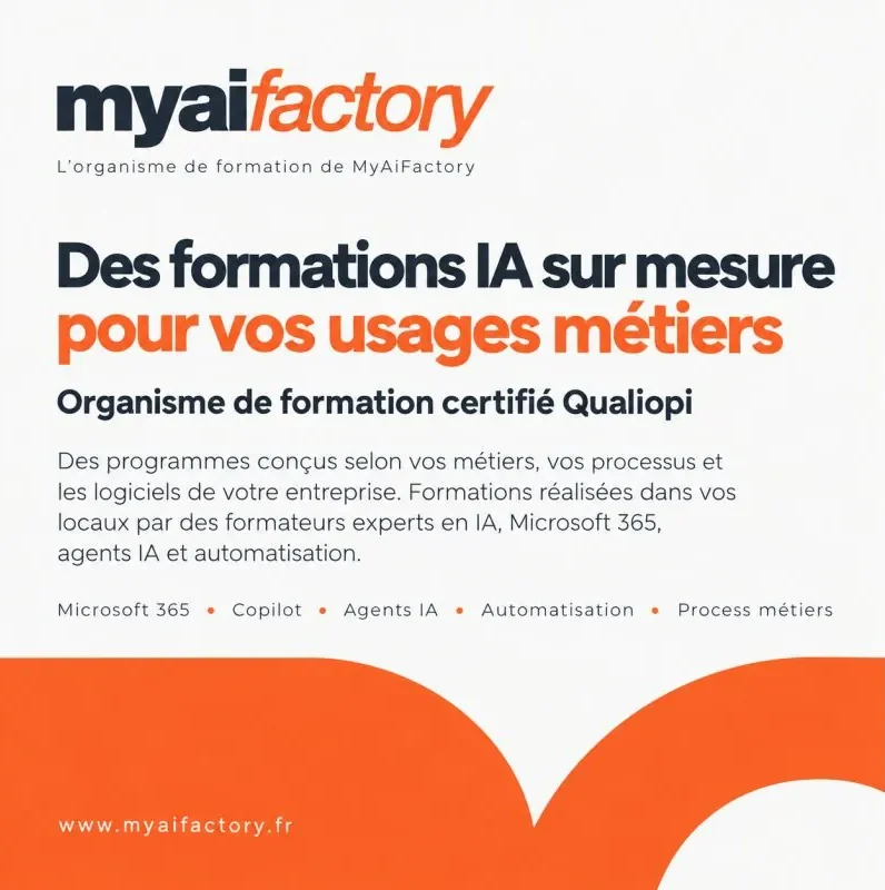 Formation IA sur mesure construite à partir des métiers de l’entreprise
